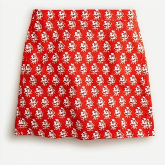 NWT J. Crew Classic Block Print Mini Skirt • Size 14T - Picture 1 of 7